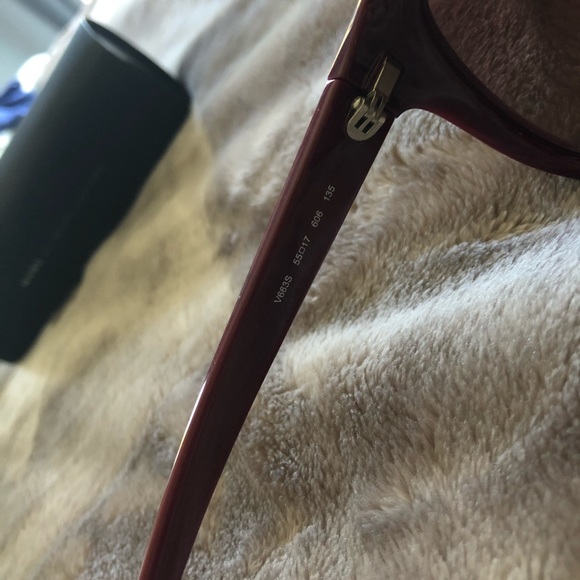 NWOT Valentino Maroon 663S Round Sunglasses - Picture 7 of 7